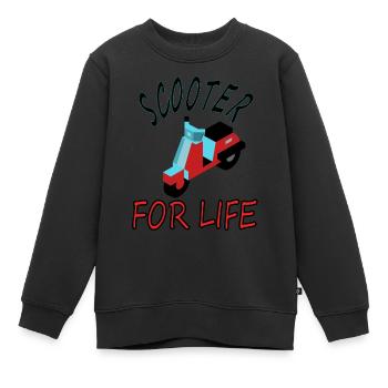 Rollerfahrer Roller fahren Zweirad Geschenkidee - Kinder Premium Organic Sweatshirt - Schwarz - Vorne - AI Model Kid Female (0cm)