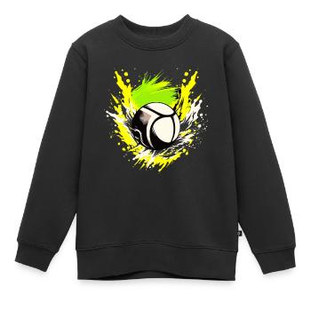 Volleyball Logo - Kinder Premium Organic Sweatshirt - Schwarz - Vorne - AI Model Kid Female (0cm)
