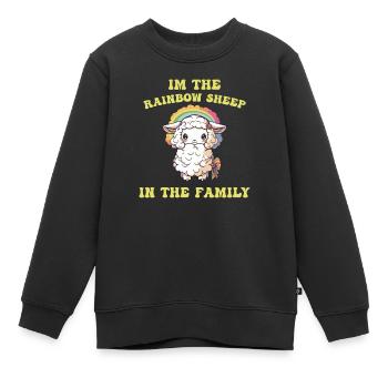 Ich bin die Regenbogenschafe LGBTQ-Transgender-Community - Kinder Premium Organic Sweatshirt - Schwarz - Vorne - AI Model Kid Female (0cm)