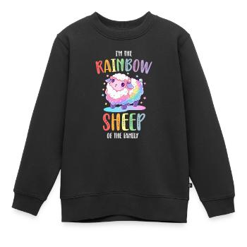 Rainbow Sheep LGBTQ Transgender Pride Community - Sweat Premium enfant bio - noir - Devant - AI Model Kid Female (0cm)