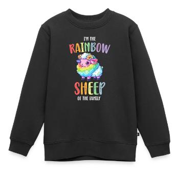 Rainbow Sheep Lesbian Gay Community Transgenre - Sweat Premium enfant bio - noir - Devant - AI Model Kid Female (0cm)