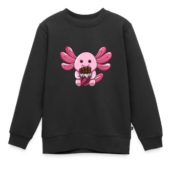 Chocolate - Kids Premium Organic Sweatshirt - black - Front - AI Model Kid Female (0cm)