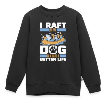 rafting - Sweat Premium enfant bio - noir - Devant - AI Model Kid Female (0cm)