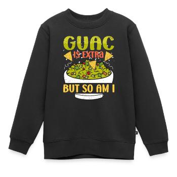 Avocat Guacamole Mexique Mexique Latino - Sweat Premium enfant bio - noir - Devant - AI Model Kid Female (0cm)