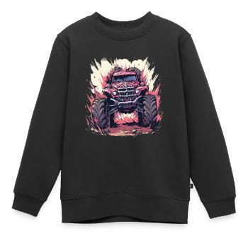 Monstertruck - Kinder Premium Organic Sweatshirt - Schwarz - Vorne - AI Model Kid Female (0cm)