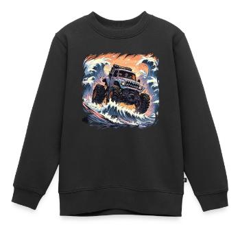 Monstertruck - Kinder Premium Organic Sweatshirt - Schwarz - Vorne - AI Model Kid Female (0cm)