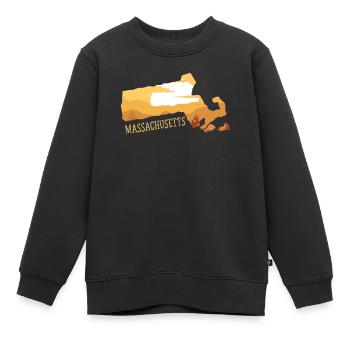 Massachusetts - Kinder Premium Organic Sweatshirt - Schwarz - Vorne - AI Model Kid Female (0cm)