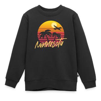 Minnesota - Kinder Premium Organic Sweatshirt - Schwarz - Vorne - AI Model Kid Female (0cm)
