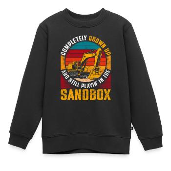 Baggerfahrer Grown Up And Playin' In The Sandbox - Kids Premium Organic Sweatshirt - black - Front - AI Model Kid Female (0cm)