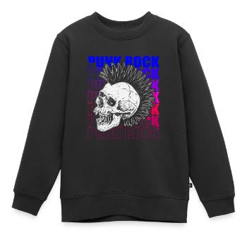 Punk Rock Pogo Anarchie Punks Punk Rocker Punk - Sweat Premium enfant bio - noir - Devant - AI Model Kid Female (0cm)