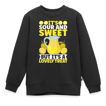 Limonade Limonadenstand - Kinder Premium Organic Sweatshirt - Schwarz - Vorne - AI Model Kid Female (0cm)