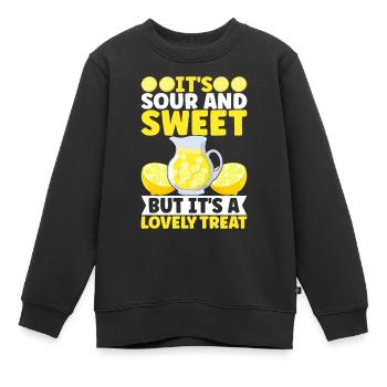 Limonade Limonadenstand - Kinder Premium Organic Sweatshirt - Schwarz - Vorne - AI Model Kid Female (0cm)