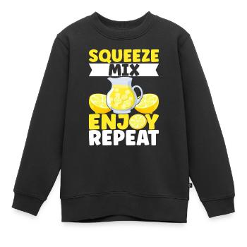Limonade Limonadenstand - Kinder Premium Organic Sweatshirt - Schwarz - Vorne - AI Model Kid Female (0cm)