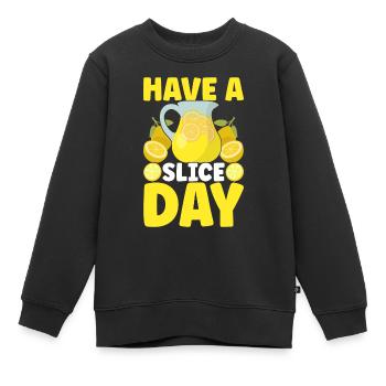 Limonade Limonadenstand - Kinder Premium Organic Sweatshirt - Schwarz - Vorne - AI Model Kid Female (0cm)