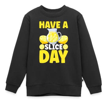 Limonade Limonadenstand - Kinder Premium Organic Sweatshirt - Schwarz - Vorne - AI Model Kid Female (0cm)