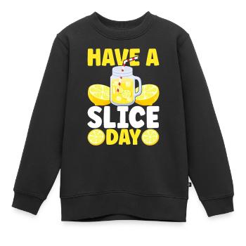Limonade Limonadenstand - Kinder Premium Organic Sweatshirt - Schwarz - Vorne - AI Model Kid Female (0cm)