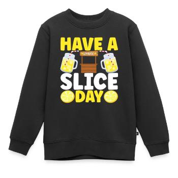 Limonade Limonadenstand - Kinder Premium Organic Sweatshirt - Schwarz - Vorne - AI Model Kid Female (0cm)