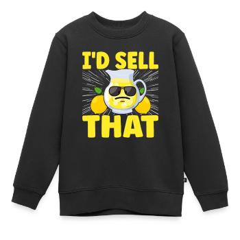 Limonade Limonadenstand - Kinder Premium Organic Sweatshirt - Schwarz - Vorne - AI Model Kid Female (0cm)