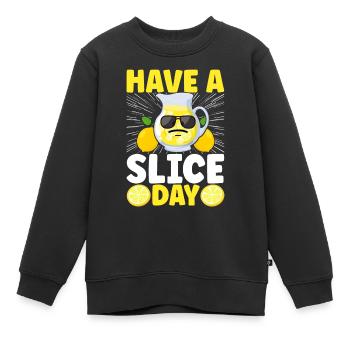 Limonade Limonadenstand - Kinder Premium Organic Sweatshirt - Schwarz - Vorne - AI Model Kid Female (0cm)