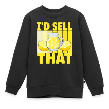 Limonade Limonadenstand - Kinder Premium Organic Sweatshirt - Schwarz - Vorne - AI Model Kid Female (0cm)