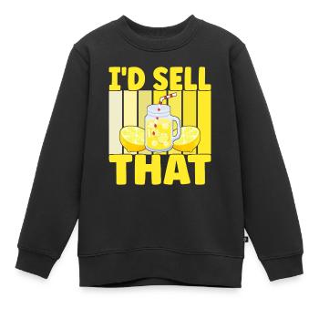 Limonade Limonadenstand - Kinder Premium Organic Sweatshirt - Schwarz - Vorne - AI Model Kid Female (0cm)