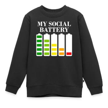 Introvertierte soziale Ängste - Kinder Premium Organic Sweatshirt - Schwarz - Vorne - AI Model Kid Female (0cm)