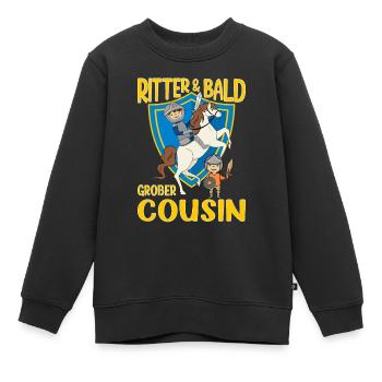 Ich Werde Großer Cousin Ritter bald Cousin - Kinder Premium Organic Sweatshirt - Schwarz - Vorne - AI Model Kid Female (0cm)