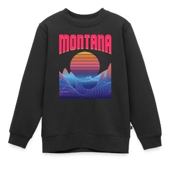 Montana - Sweat Premium enfant bio - noir - Devant - AI Model Kid Female (0cm)