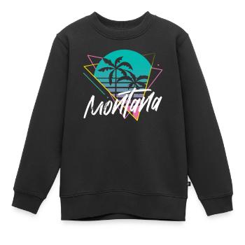 Montana - Sweat Premium enfant bio - noir - Devant - AI Model Kid Female (0cm)