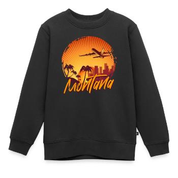 Montana - Sweat Premium enfant bio - noir - Devant - AI Model Kid Female (0cm)