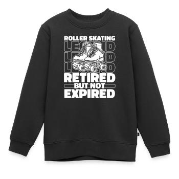 Rollschuhe Rollschuhlaufen Im Ruhestand - Kinder Premium Organic Sweatshirt - Schwarz - Vorne - AI Model Kid Female (0cm)