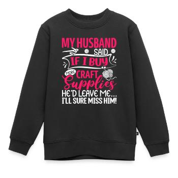 Artisanat Artisan - Sweat Premium enfant bio - noir - Devant - AI Model Kid Female (0cm)