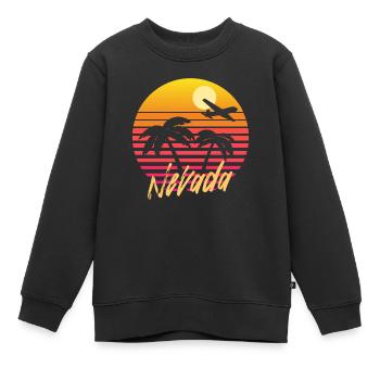 Nevada - Kinder Premium Organic Sweatshirt - Schwarz - Vorne - AI Model Kid Female (0cm)