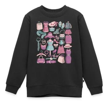 Boutique, Mode, Shopping & Mode - Sweat Premium enfant bio - noir - Devant - AI Model Kid Female (0cm)