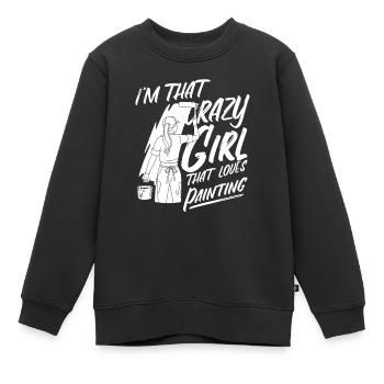 Maler Lackierer - Kinder Premium Organic Sweatshirt - Schwarz - Vorne - AI Model Kid Female (0cm)