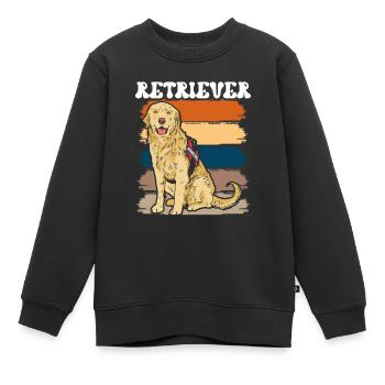 Retriever Diensthund Sprüche Retrievers Haustier - Kinder Premium Organic Sweatshirt - Schwarz - Vorne - AI Model Kid Female (0cm)