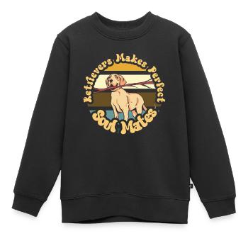 Les retrievers sont un chien d’âme sœur parfait - Sweat Premium enfant bio - noir - Devant - AI Model Kid Female (0cm)
