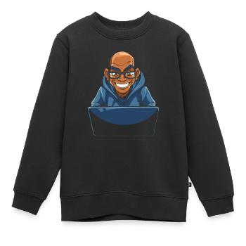 Développeur Web Webdeveloper Cool - Sweat Premium enfant bio - noir - Devant - AI Model Kid Female (0cm)
