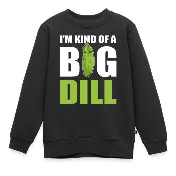 Je suis un peu un comédien de Big Dill - Sweat Premium enfant bio - noir - Devant - AI Model Kid Female (0cm)