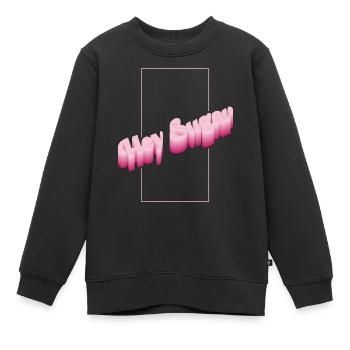 Hey Sugar - Kids Premium Organic Sweatshirt - black - Front - AI Model Kid Female (0cm)