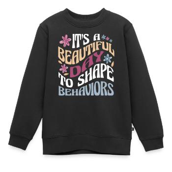 Beautiful Day Shape Verhaltenstherapeut - Kinder Premium Organic Sweatshirt - Schwarz - Vorne - AI Model Kid Female (0cm)