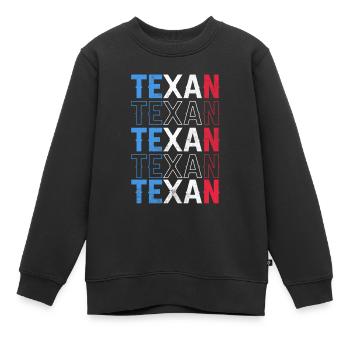 Texaner Texanisch Texas Sprüche Stolz - Kinder Premium Organic Sweatshirt - Schwarz - Vorne - AI Model Kid Female (0cm)