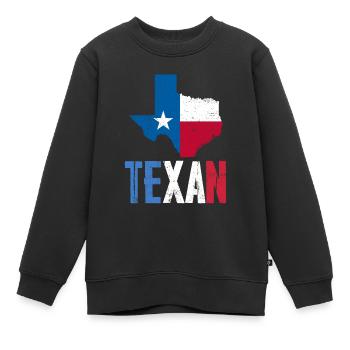 Texaner Texanisch Texas Stolz Sprüche - Kinder Premium Organic Sweatshirt - Schwarz - Vorne - AI Model Kid Female (0cm)