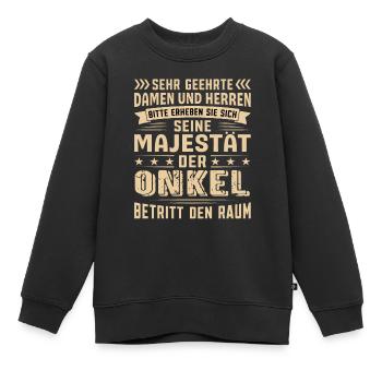 Onkel Geburtstag Onkel Sprüche Onkel Geschenke - Kinder Premium Organic Sweatshirt - Schwarz - Vorne - AI Model Kid Female (0cm)