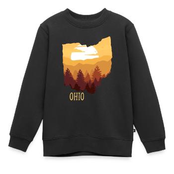 Ohio - Sweat Premium enfant bio - noir - Devant - AI Model Kid Female (0cm)