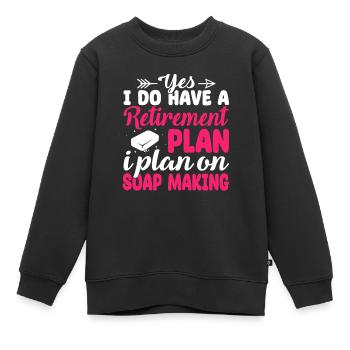 Soap Maker Soapologist - Kids Premium Organic Sweatshirt - black - Front - AI Model Kid Female (0cm)