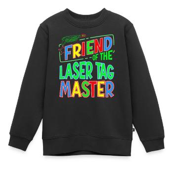 Buddy Friend Of the Laser Tag Birthday Boy Player - Sweat Premium enfant bio - noir - Devant - AI Model Kid Female (0cm)