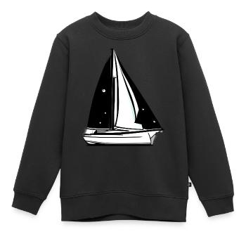 Segelboot Segelsport Segelschiff Segeln Segler - Kinder Premium Organic Sweatshirt - Schwarz - Vorne - AI Model Kid Female (0cm)