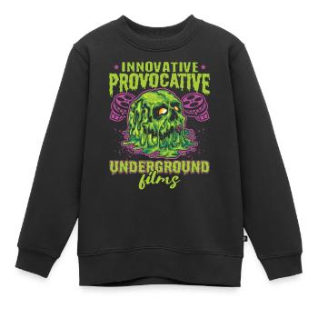 Film underground, Cinéma indépendant, Horreur - Sweat Premium enfant bio - noir - Devant - AI Model Kid Female (0cm)