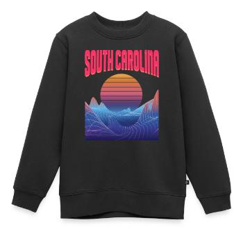 Caroline du Sud - Sweat Premium enfant bio - noir - Devant - AI Model Kid Female (0cm)